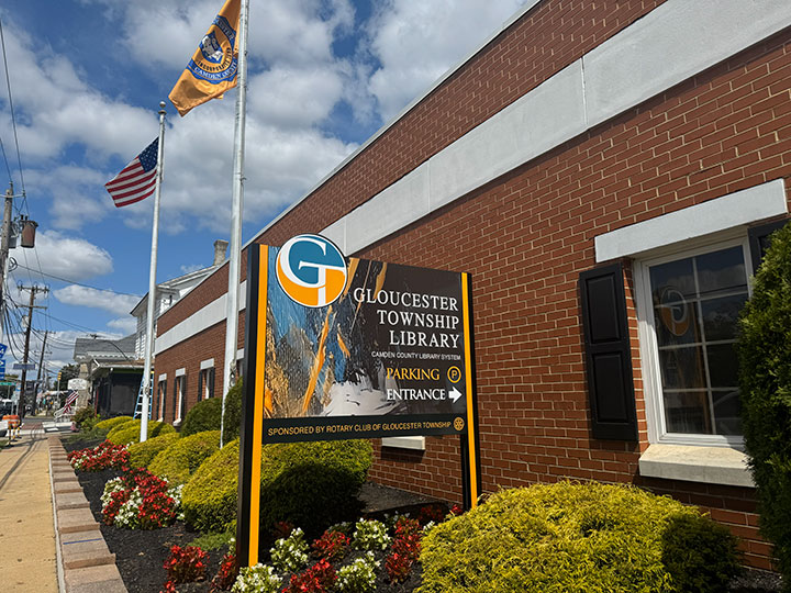 Exterior shot of the Gloucester Township Branch's building