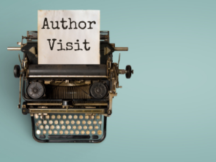 Picture of Typewrite with Words Author Visit On Page